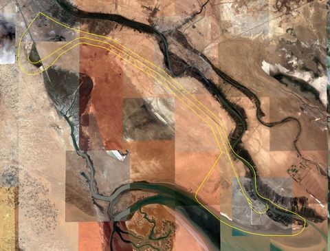 Planned railway track Basrah - Fao