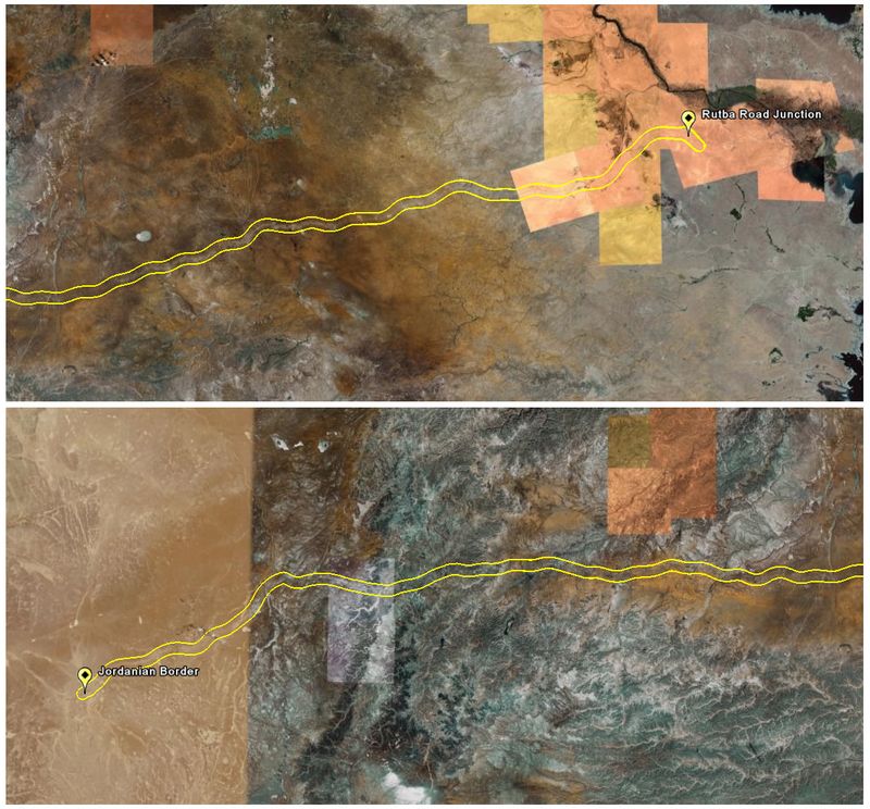 Planned railway track Iraq - Jordan